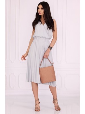 Ежедневна миди рокля в сиво Raschele