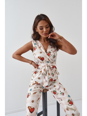 Дамски гащеризон в бежов цвят 70001