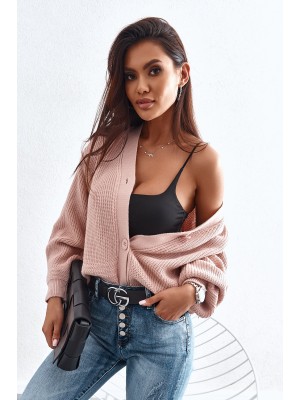 Дамска къса жилетка в розов цвят 3218450 