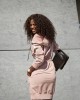 Дамска спортна рокля рокля с качулка в цвят капучино FI657 Дамска спортна рокля рокля с качулка в цвят капучино FI657