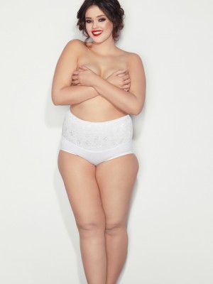 Моделиращи макси бикини в бяло Ala 6XL-9XL Моделиращи макси бикини в бяло Ala 6XL-9XL