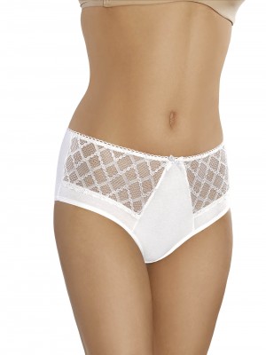 Дълбоки бикини в бяло Monica 77