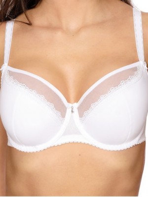 Сутиен с полуподплатени чашки в бял цвят Amanda 882
