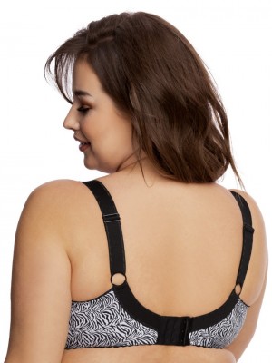 Макси сутиен с полуподплатени чашки в черен и бял цвят TEONA 1152