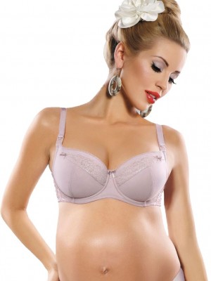 Подплатен сутиен за кърмачки в лилаво Mammi Подплатен сутиен за кърмачки в лилаво Mammi