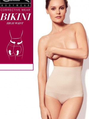 Моделиращи бикини с висока талия в телесен цвят CORRECTIVE