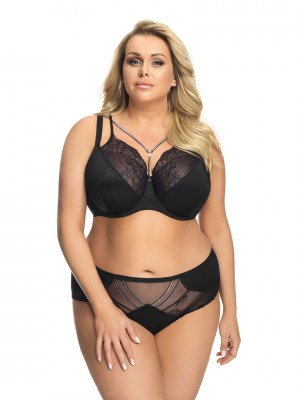 Черен сутиен в големи размери K538 