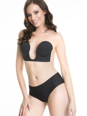 Силиконов сутиен в черен цвят Vibra