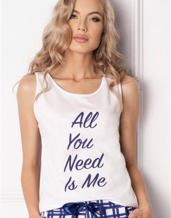 Дамска пижама в синьо и бяло Need Me Дамска пижама в синьо и бяло Need Me