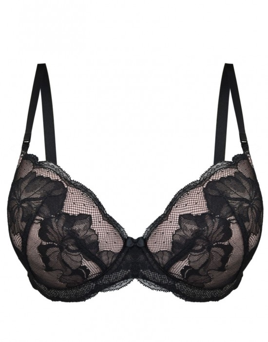 Красив push-up сутиен в черен цвят AMELIA 19202 Красив push-up сутиен в черен цвят AMELIA 19202