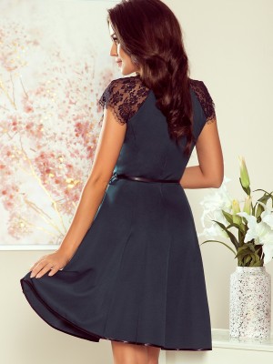 Елегантна зелена рокля 254-1