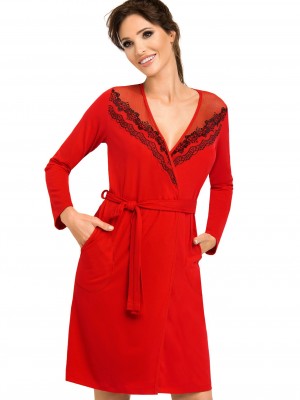 Jasmine стилен дамски халат червен Jasmine стилен дамски халат червен