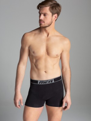 Мъжки безшевни боксерки, черни Мъжки безшевни боксерки, черни