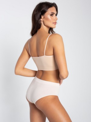 Безшевни бикини с висока талия, телесни Безшевни бикини с висока талия, телесни