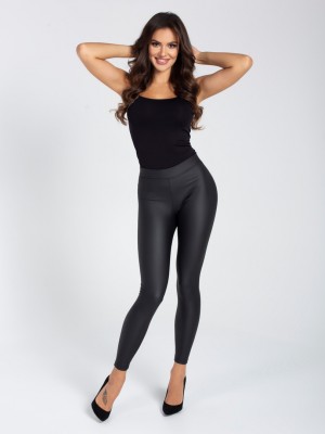 LEGGINS NEW YORK дамски клин еко кожа