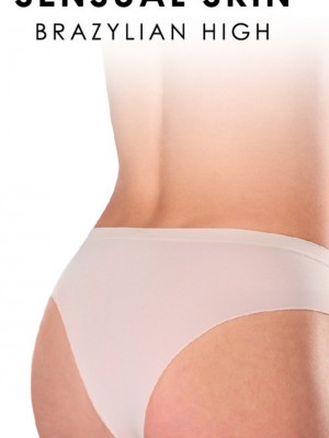 SENSUAL SKIN Бразилиани с висока талия, телесни SENSUAL SKIN Бразилиани с висока талия, телесни