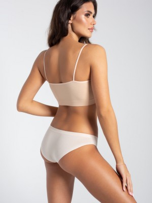 Дамски безшевни бикини с ниска талия, телесен цвят Дамски безшевни бикини с ниска талия, телесен цвят