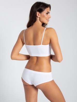 Mimi Дамски безшевни бикини с ниска талия, бели Mimi Дамски безшевни бикини с ниска талия, бели