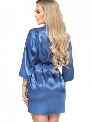 Aria сатенен халат, син цвят Aria сатенен халат, син цвят