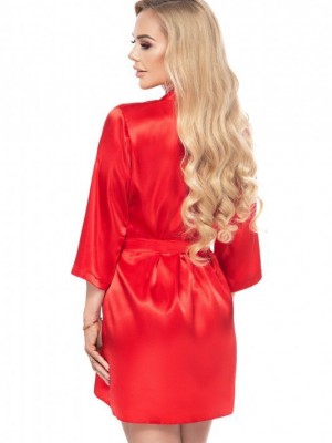 Aria сатенен халат, червен цвят Aria сатенен халат, червен цвят