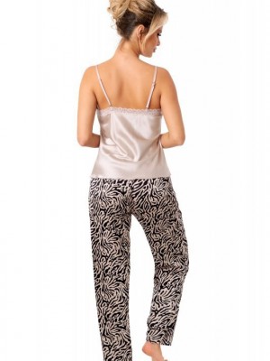 Sheila пижама, бежов цвят Sheila пижама, бежов цвят