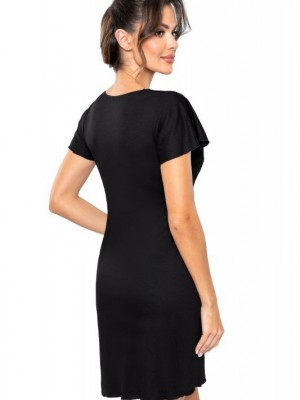 Luiza нощница с дантела в черен цвят Luiza нощница с дантела в черен цвят