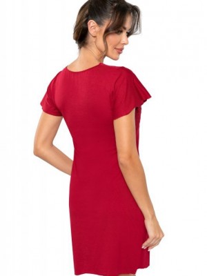 Luiza нощница с дантела в цвят бордо Luiza нощница с дантела в цвят бордо