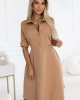 SANDY 286-8 Елегантна рокля в цвят мока