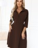 SANDY 286-9 Елегантна рокля в кафяв цвят