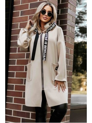 632-1 Стилно палто в бежов цвят