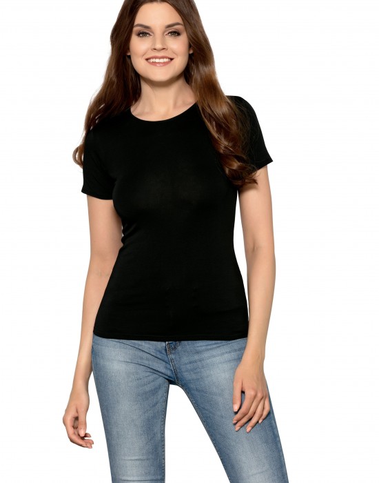 Дамски топ Bluzka-Claudia-Czarna-Czarny