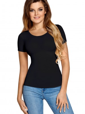 Дамски топ Bluzka-Carla-Krtki-rkaw-Czarna-Czarny