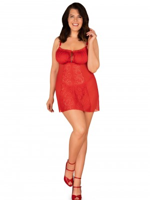 Секси нощница с прашки Koszulka-Blossmina-stringi-GRATIS-Czerwony