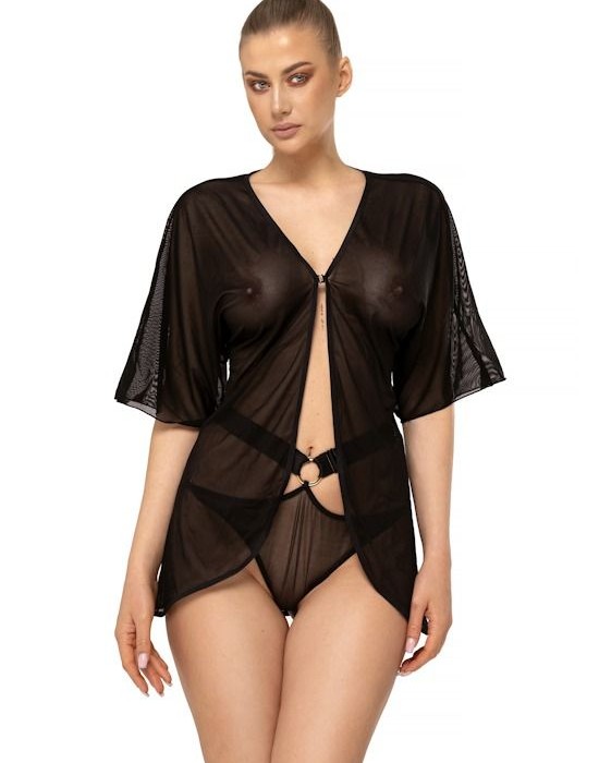 Секси нощница Koszulka-Velo-Czarny