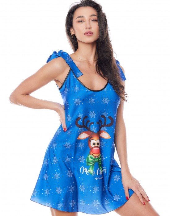 Секси нощница Koszulka-Aster-Blue-Blue