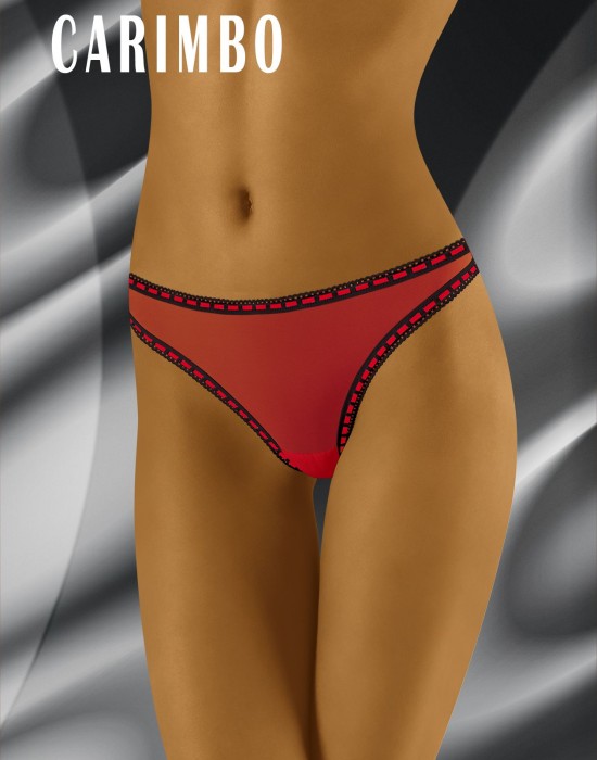 Прашки Stringi-Carimbo-Czerwone-Czerwony