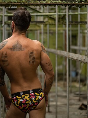 Мъжки Слипове Slipy-Banana-Czarno-ty