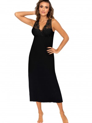 Нощница Koszulka-Kristina-Long-Black-Black