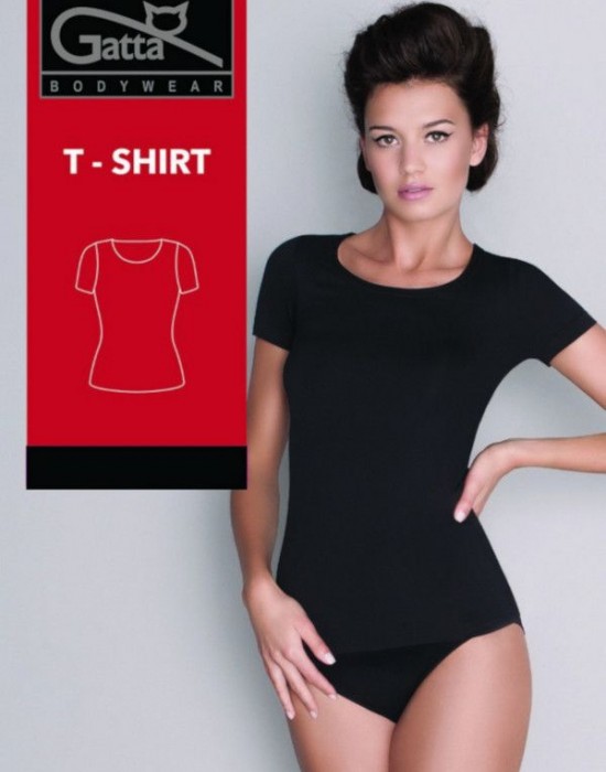 Дамски топ T-shirt-Koszulka-Black