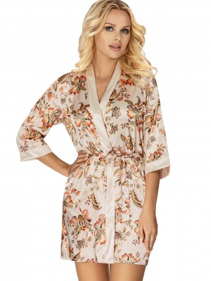 Секси халат Szlafrok-Paris-Light-Beige-Jasny-Be