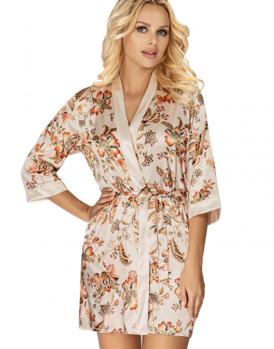 Секси халат Szlafrok-Paris-Light-Beige-Jasny-Be