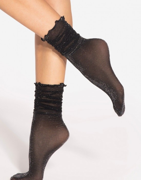 Къси чорапи Skarpetki-Spring-Vibes-08-30-Den-Nero-Silver-Nero-Silver