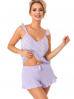 Дамска пижама Piama-Fiorella-Top-Liliowy