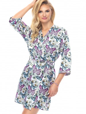 Луксозен секси халат Szlafrok-Dilara-Butterflies-Butterflies