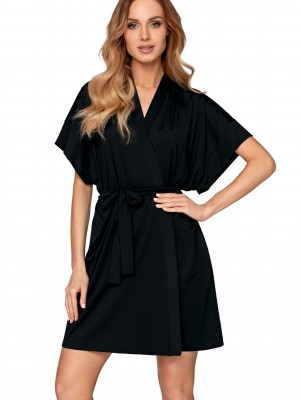 Секси халат Szlafrok-Corina-Czarny-Czarny
