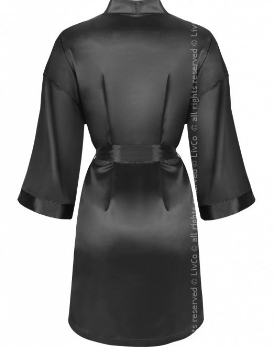 Луксозен сатенен халат в черно Dorettela, LivCo Corsetti Fashion, Секси Халати - Complex.bg