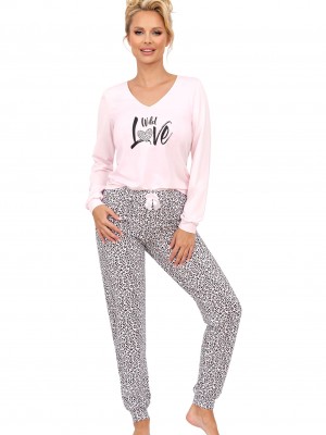 Дамска пижама Piama-Pantera-Long-Pink-Pink