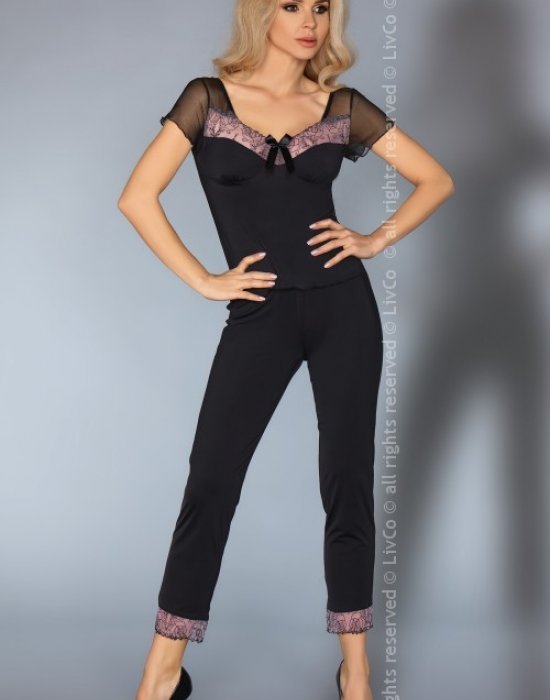 Дамска пижама в черен цвят Dorothy, LivCo Corsetti Fashion, Пижами - Complex.bg