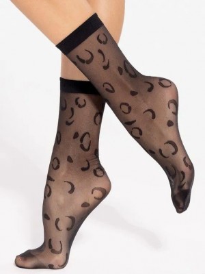 Къси чорапи Skarpetki-Trendy-Line-15-20-Den-Black