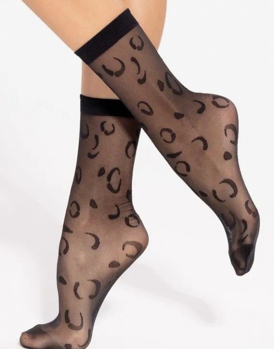 Къси чорапи Skarpetki-Trendy-Line-15-20-Den-Black